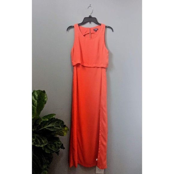 TILDON Maxi Dress Sleeveless Coral Sz Small NWOT - Picture 1 of 6